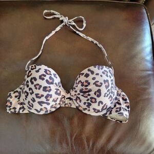 Leopard Print Bikini Top